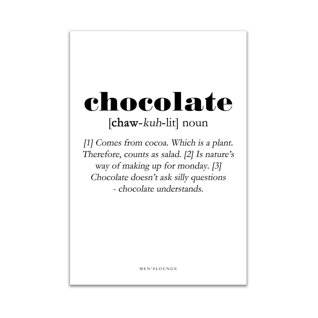 MEN’S LOUNGE Chocolate Definition 30×40