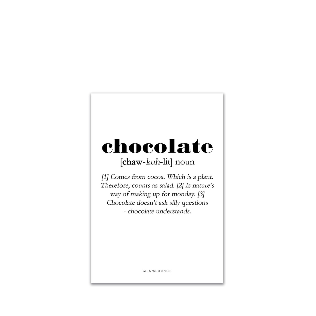 MEN’S LOUNGE Chocolate Definition A5