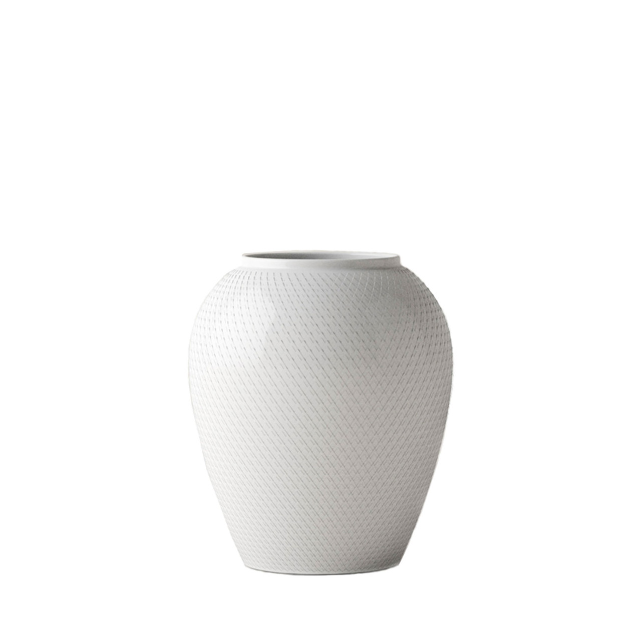 LYNGBY PORCELÆN Rhombe vase 17 cm hvid