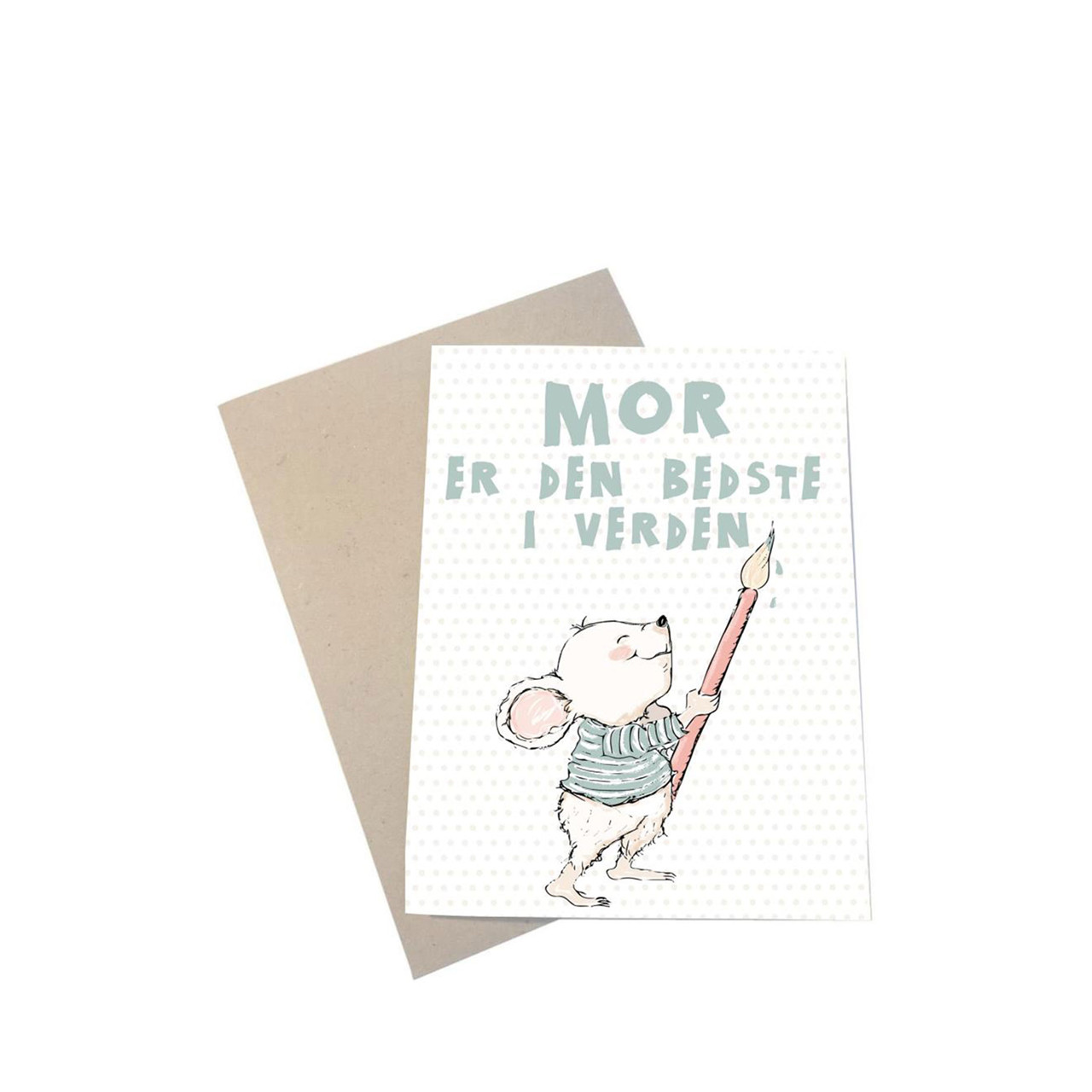 MOUSE AND PEN “Mor er den bedste i verden” kort inkl. kuvert