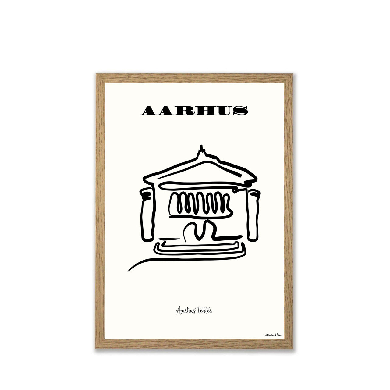 Mouse and Pen Illustration MOUSE AND PEN “Aarhus teater” Plakat A4