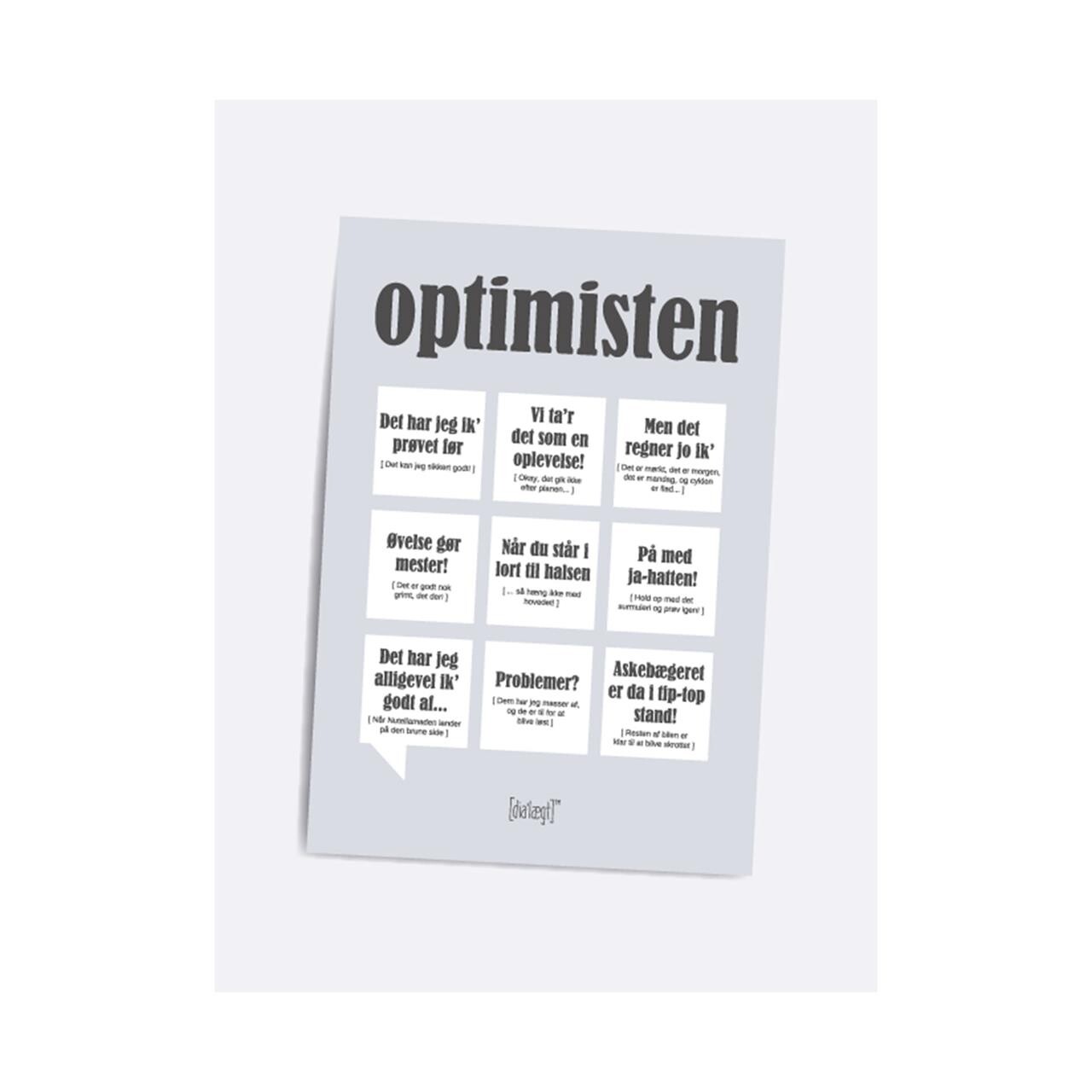 DIALÆGT/CITATPLAKAT Optimisten Relationer