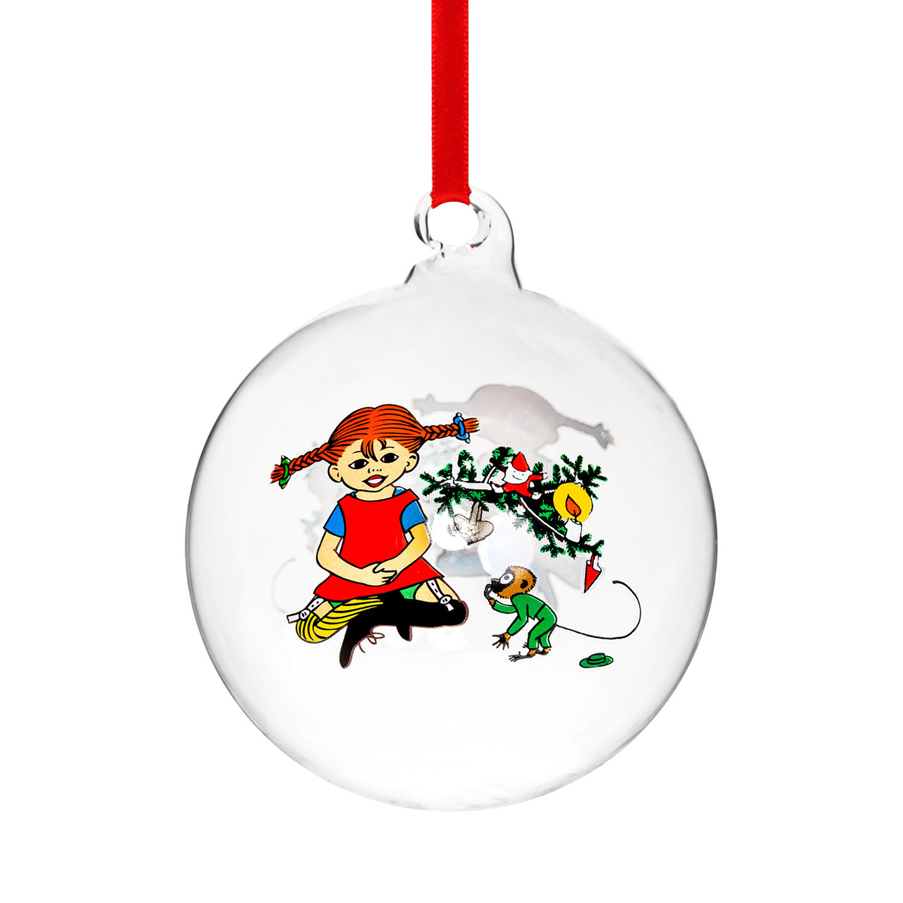 PIPPI LANGSTRØMPE Julekugle “Pippi” 9 cm