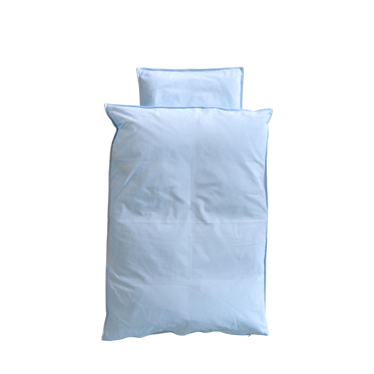 OMHU Percale baby sengetøj 70×100 cm lys blå