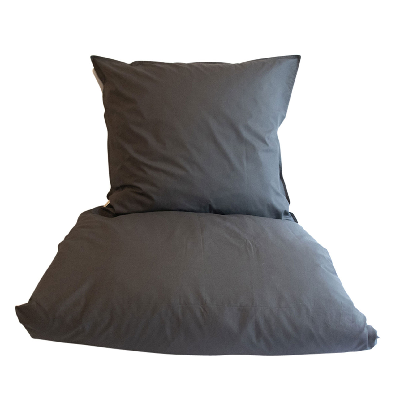 OMHU Percale sengetøj 140×200 cm mørk grå