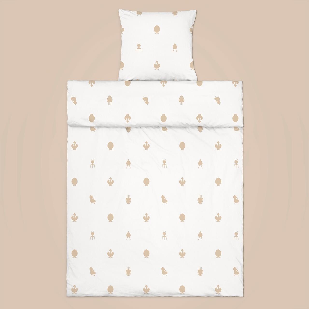 BRAINCHILD Designikoner sengetøj 140×200 cm hvid