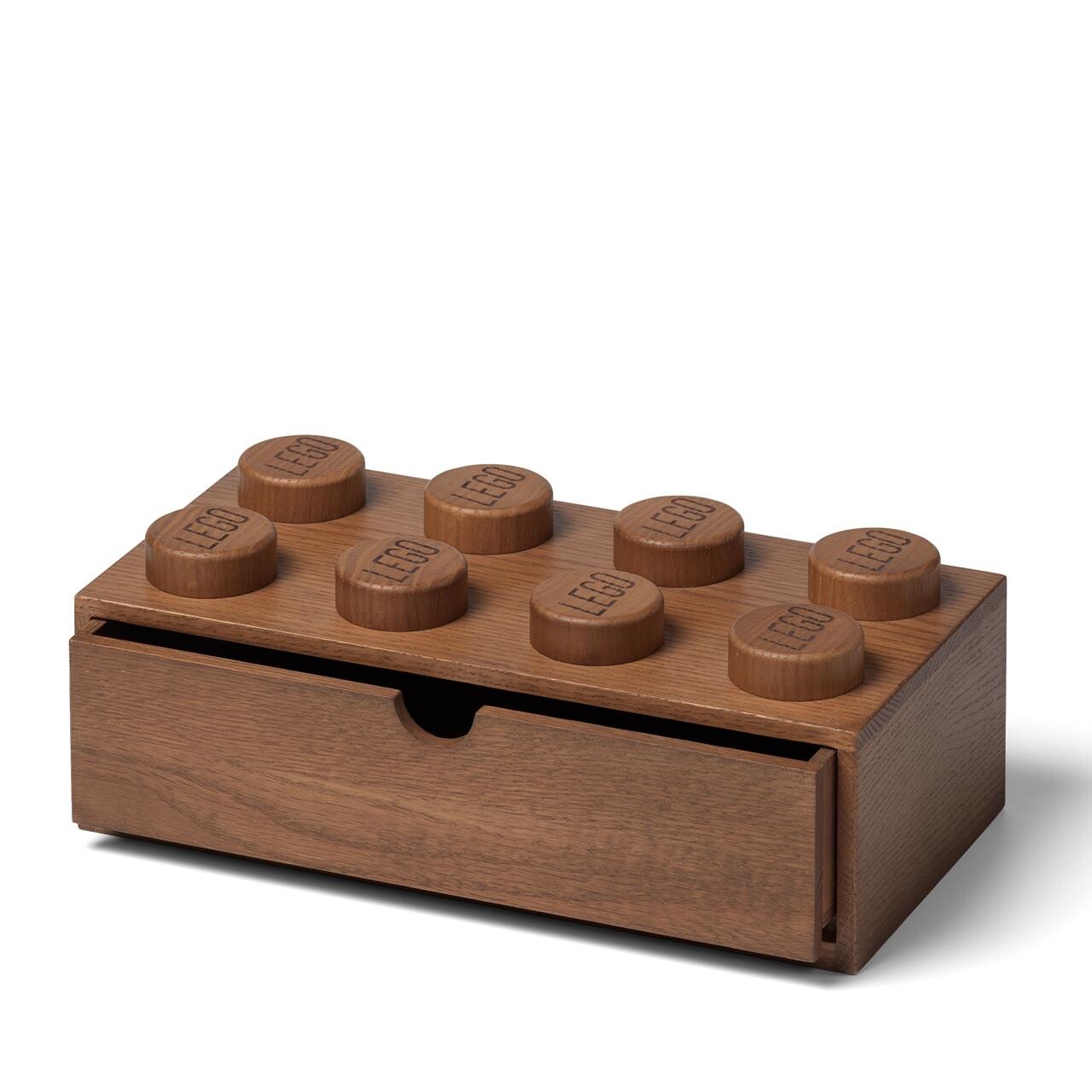 LEGO 2×4 Wooden desk drawer dark