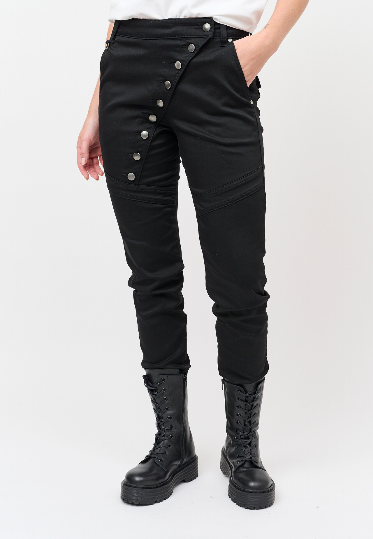 CRÉTON CRAlena stay black jeans   (SORT 26 IN)