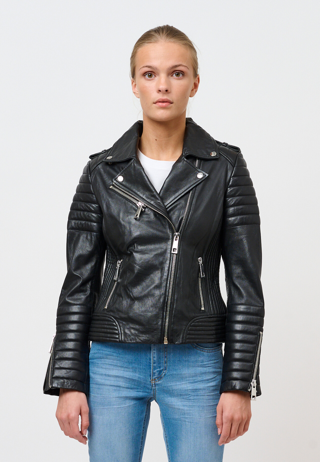 CRÉTON Diva biker jakke  (SORT XXL)