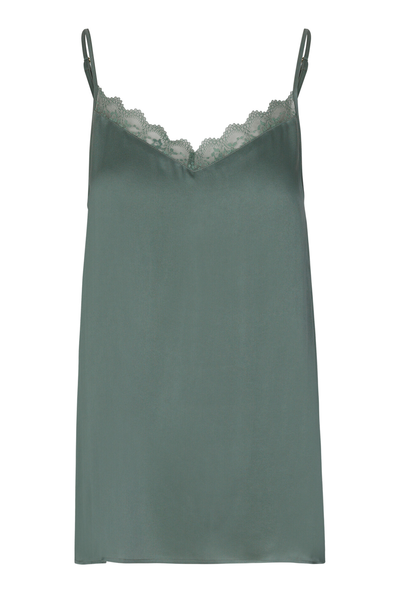 CRÉTON Annie silke top (MOSS GREEN XS)