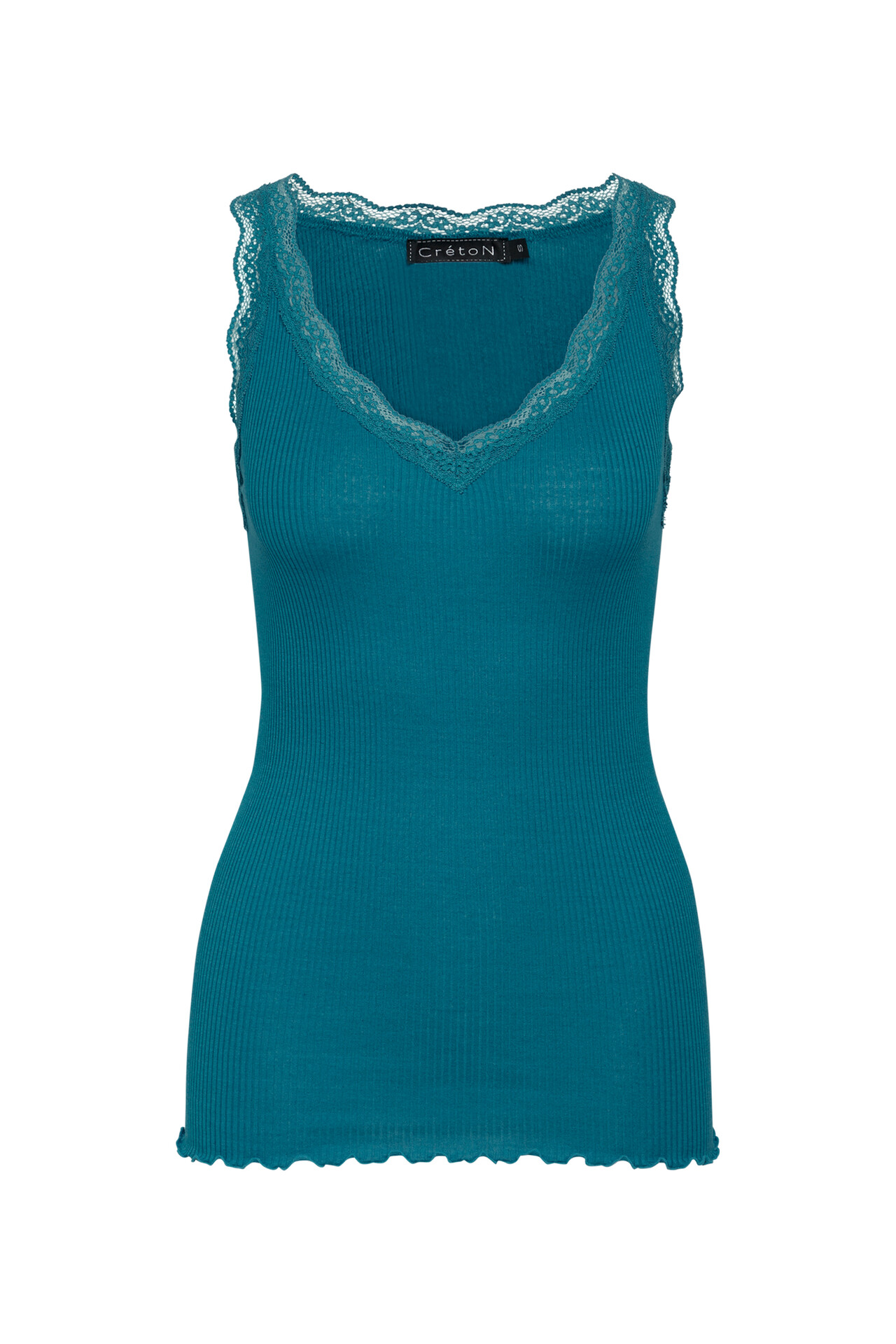 CRÉTON CRPatricia rib top (AZUR BLUE L)