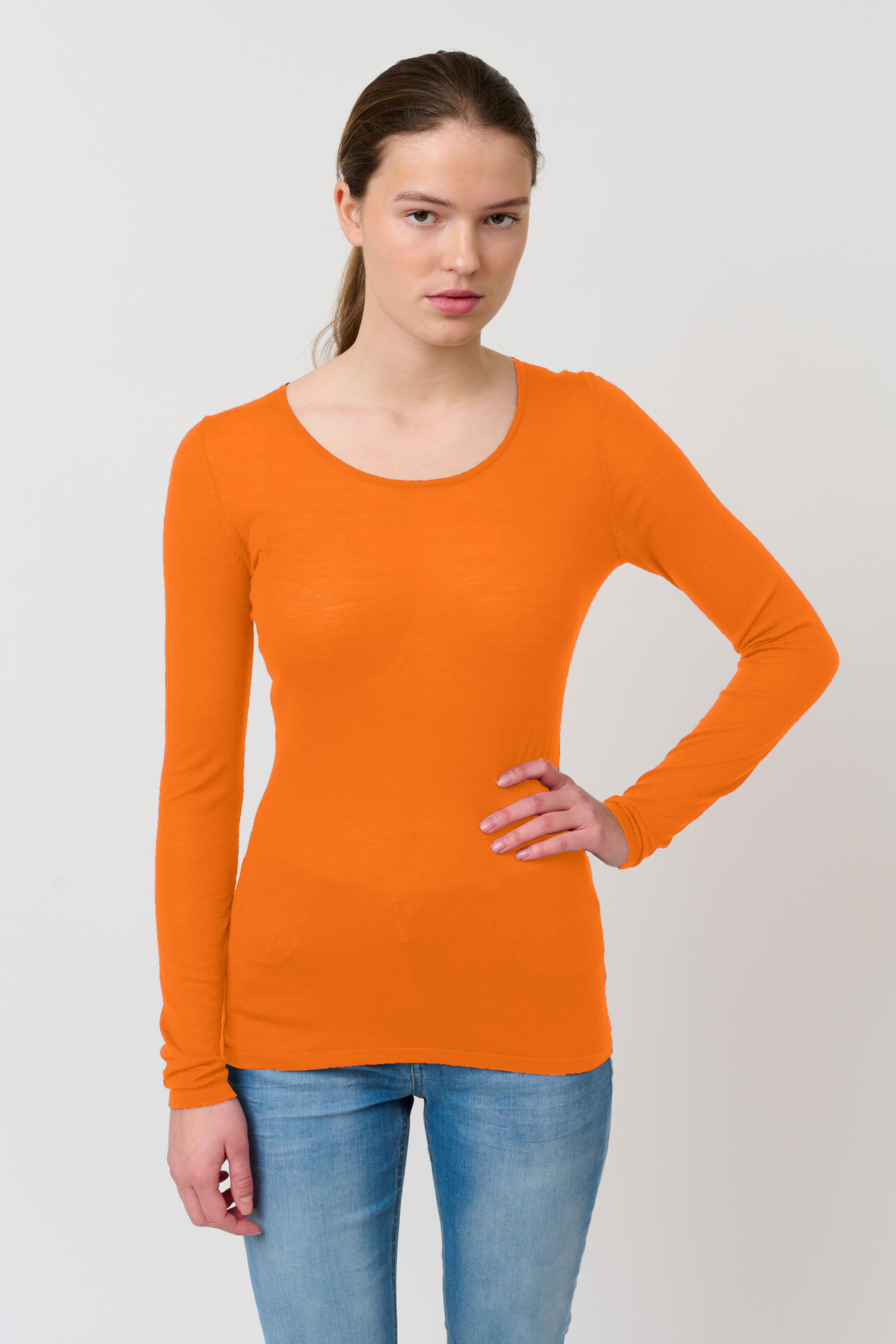 CRÉTON CRIndie merino bluse (ORANGE S)