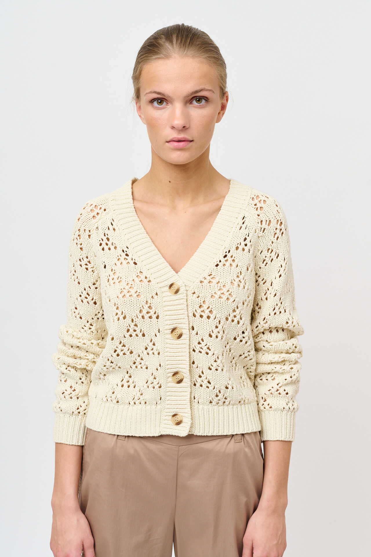 CRÉTON CRMalony cardigan (OFFWHITE L)