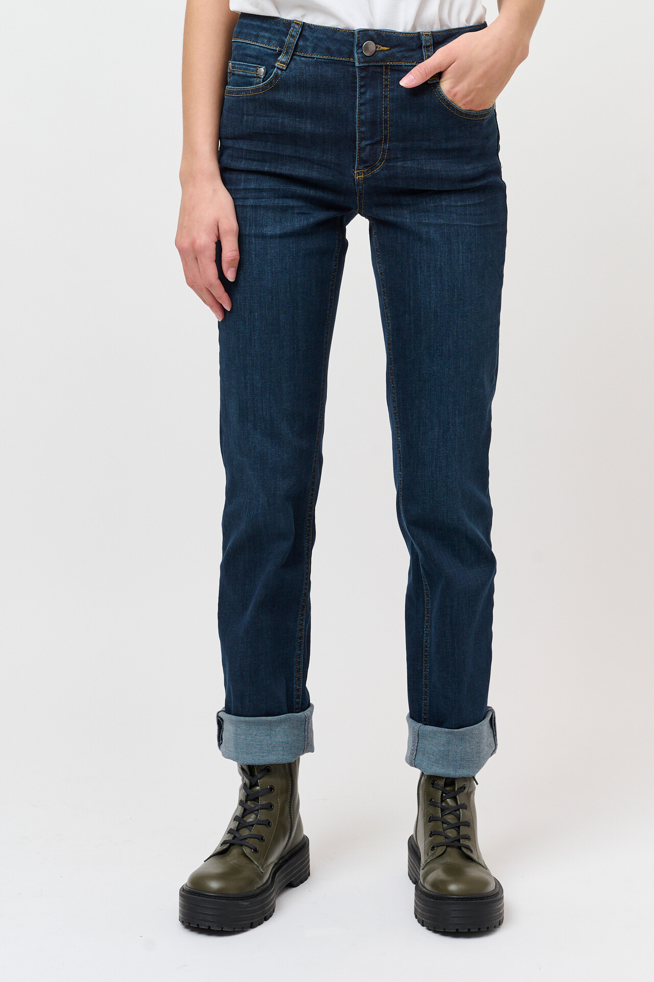 CRÉTON CRYolanda straight jeans  (DENIM BLÅ 33 IN)