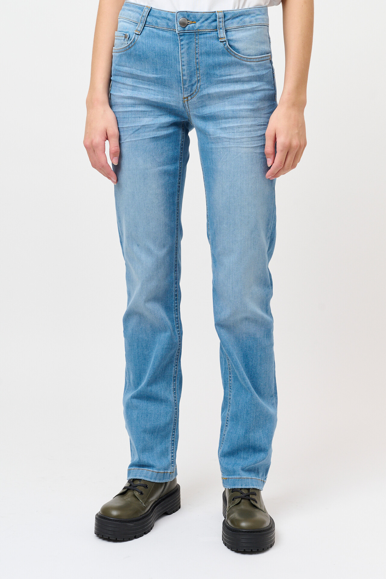 CRÉTON CRYolanda straight jeans  (LYS DENIM BLÅ 26 IN)