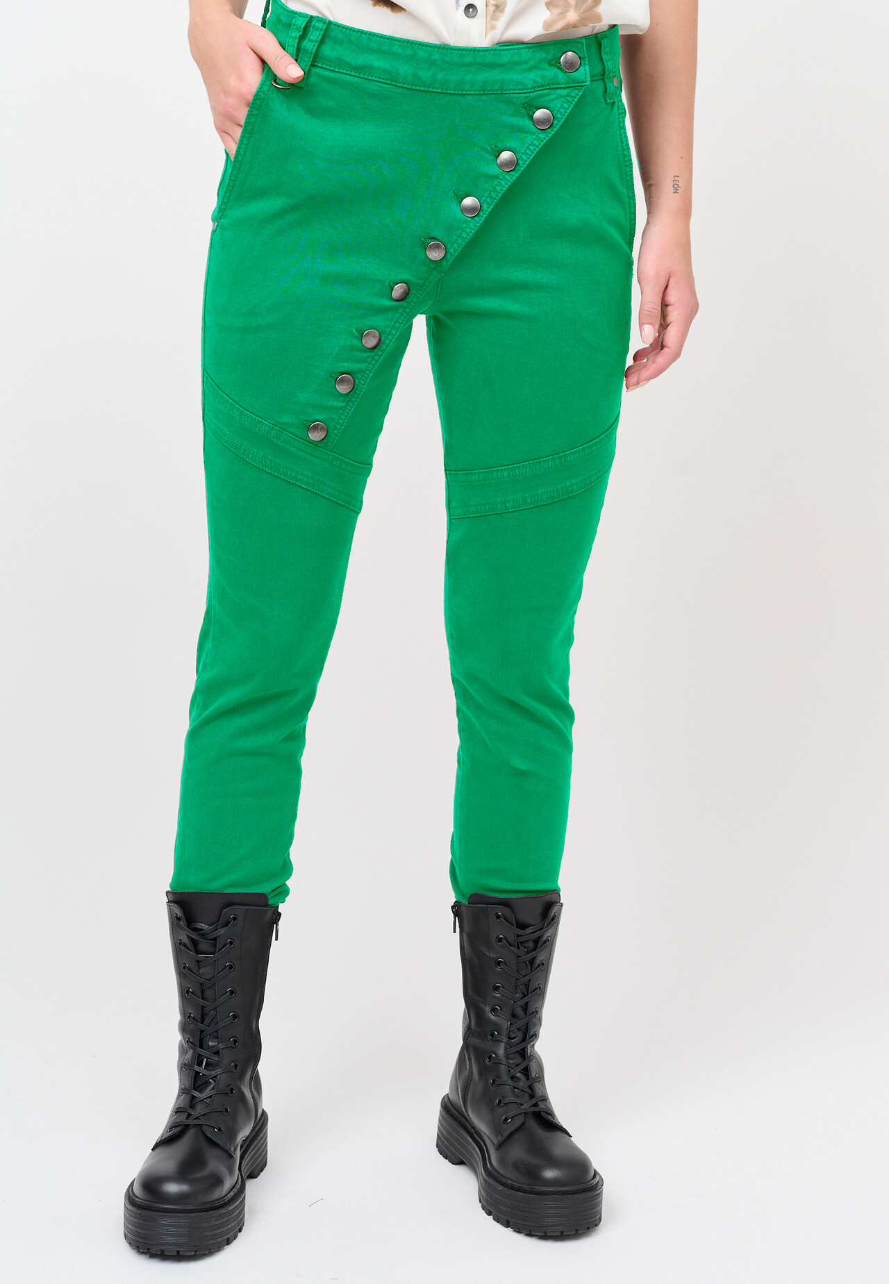 CRÉTON CRNew Alena jeans (ARMY GRØN 29 IN)