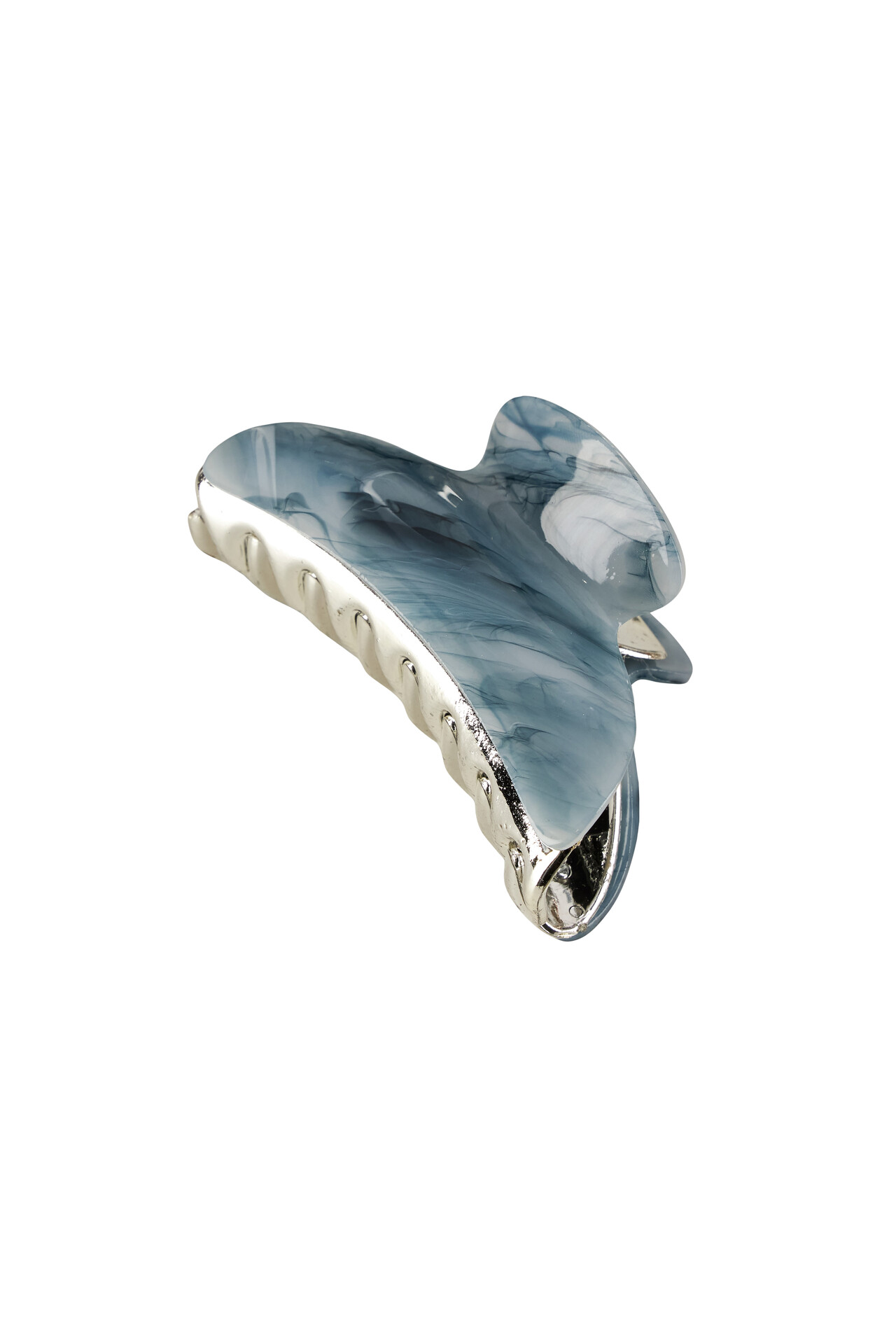 CRÉTON Marble hårclips sølv  (STERLING BLUE S)