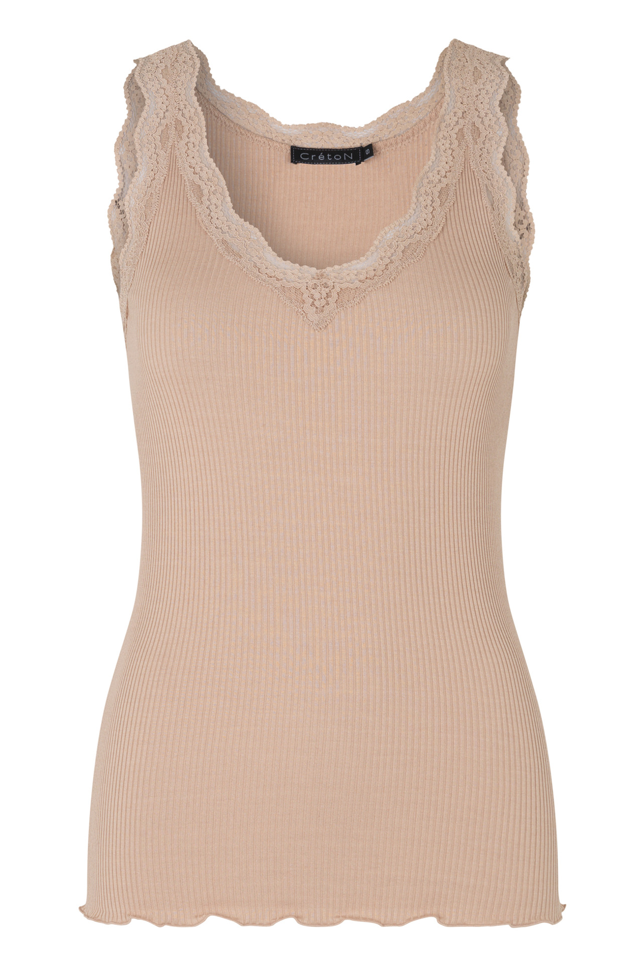 CRÉTON CRPatricia rib top (CHAMPAGNE XL)