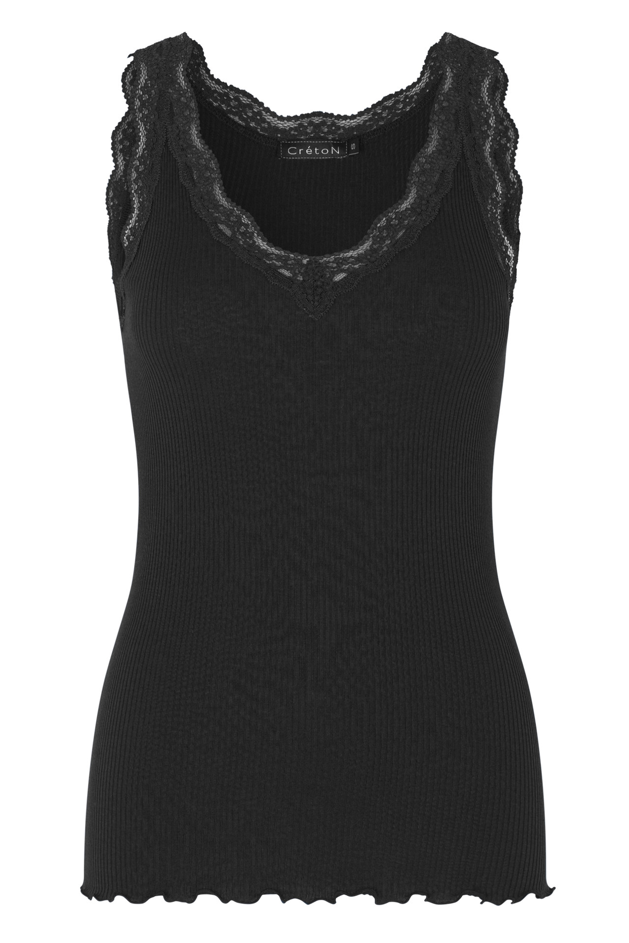 CRÉTON CRPatricia rib top (SORT S)