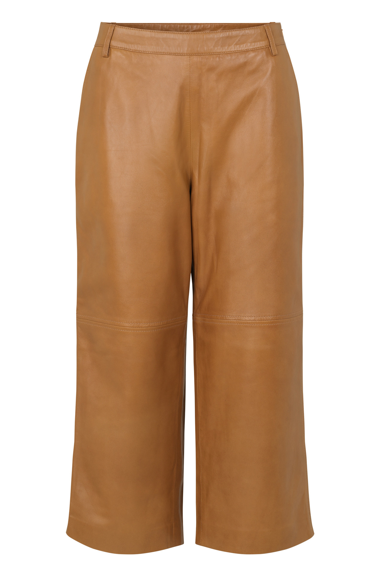 CRÉTON Rayray cropped skind buks (CAMEL 36)