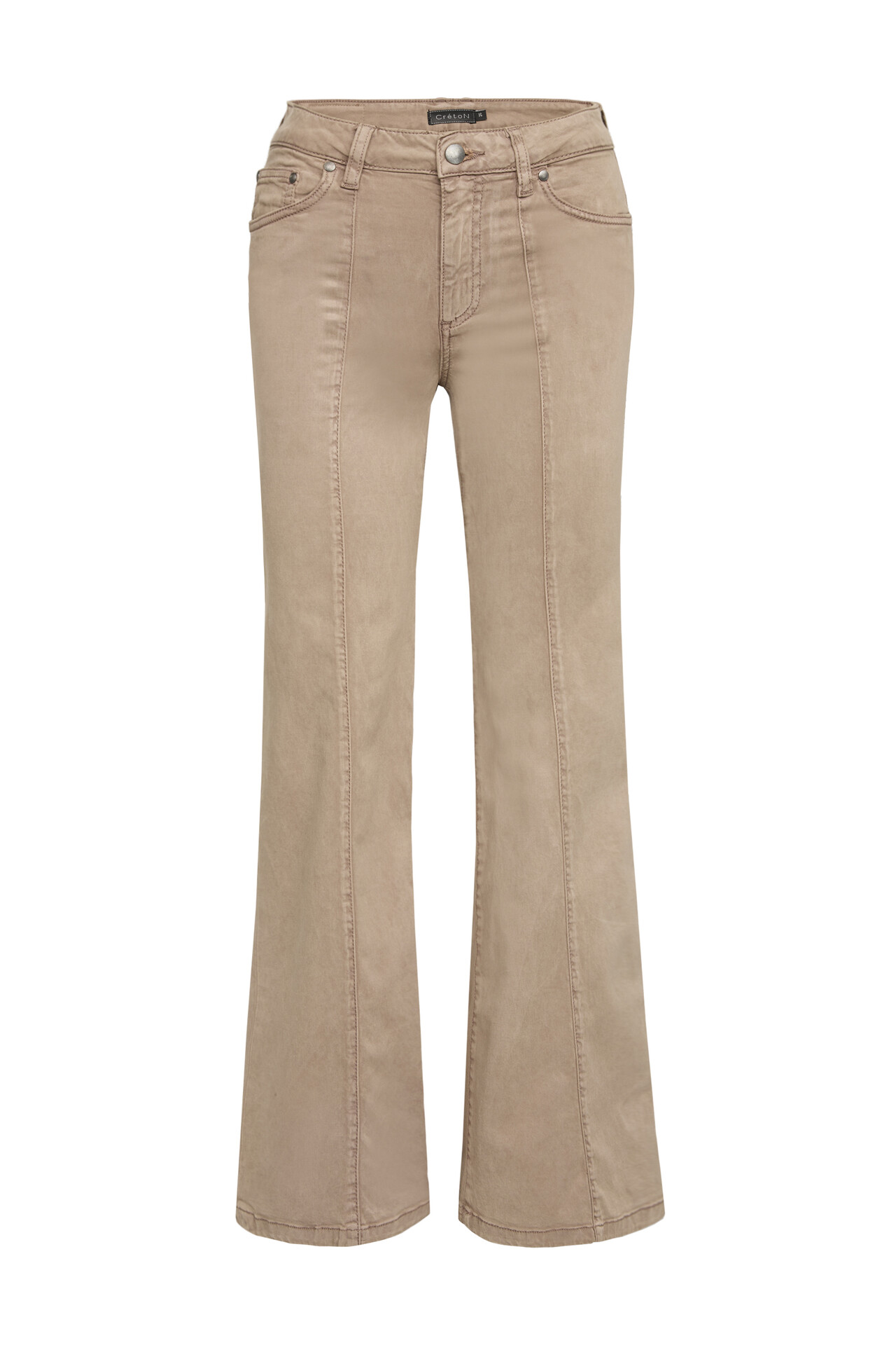 CRÉTON CRVolume wideleg jeans (GRÅ BRUN 28 IN)