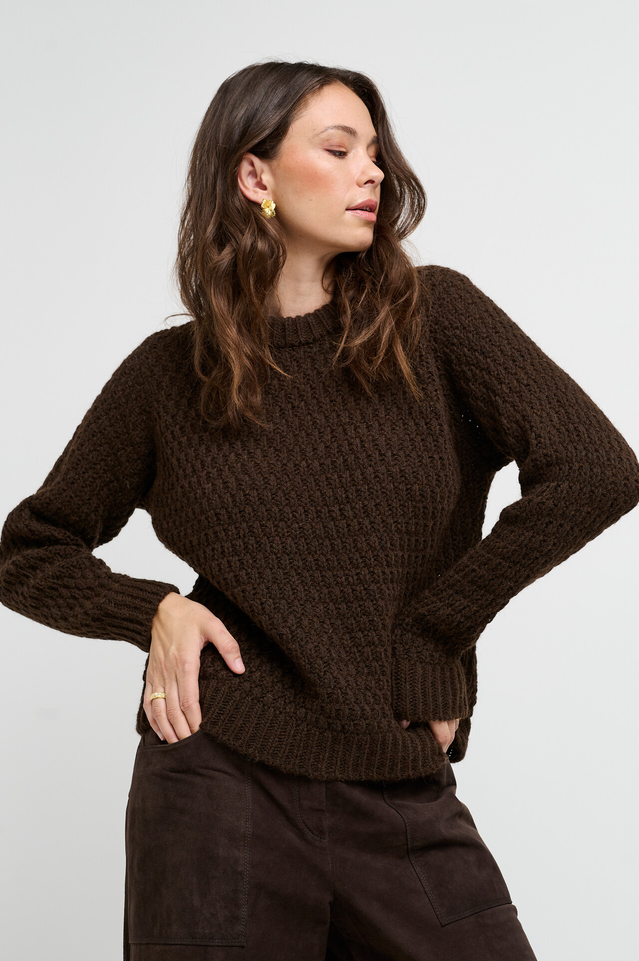 CRÉTON CRBillie sweater (DARK BROWN S)