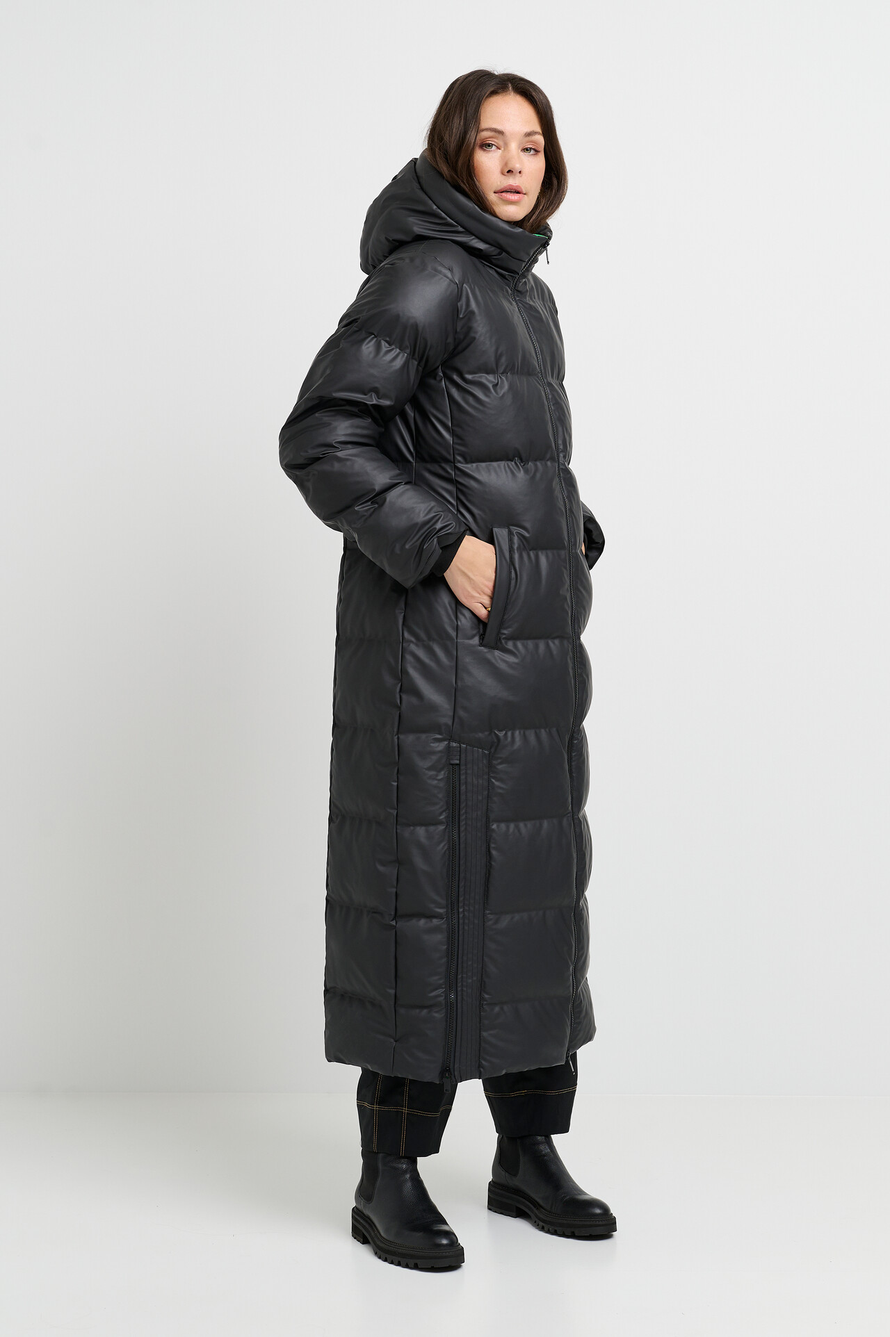 CRÉTON CRBallard Regn puffer frakke (SORT XL)