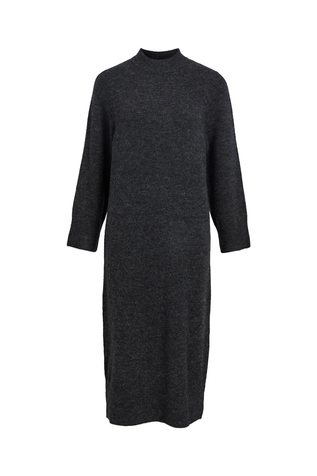 OBJECT OBJGeromai l/s o-neck knit dress (GRÅ S)