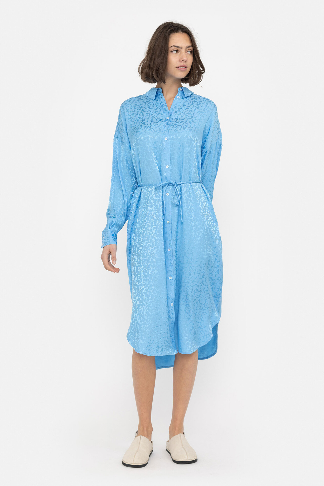 SOFT REBELS SRCollins Freedom Midi Shirt Dress (LYS BLÅ XL)