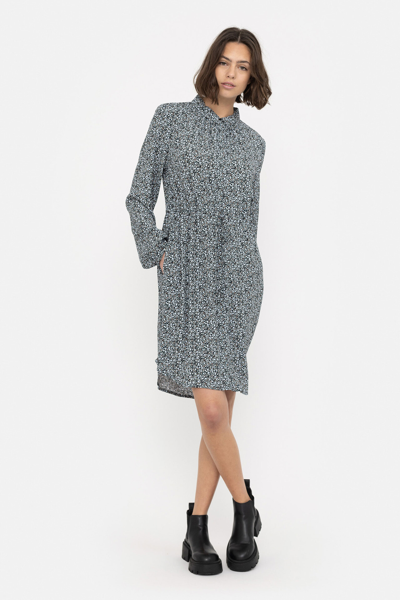 SOFT REBELS SRAnna Dress Printed (BLÅ L)