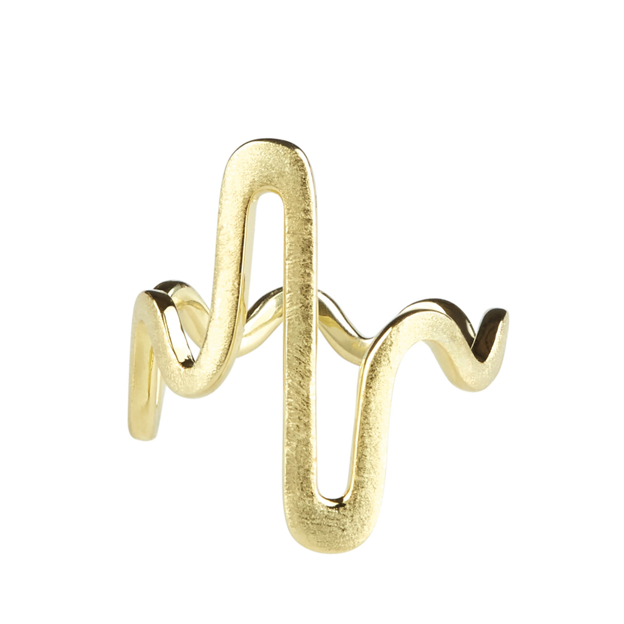 SILKE RENÉE SRSo Wavy børstet ring (GULD 6)