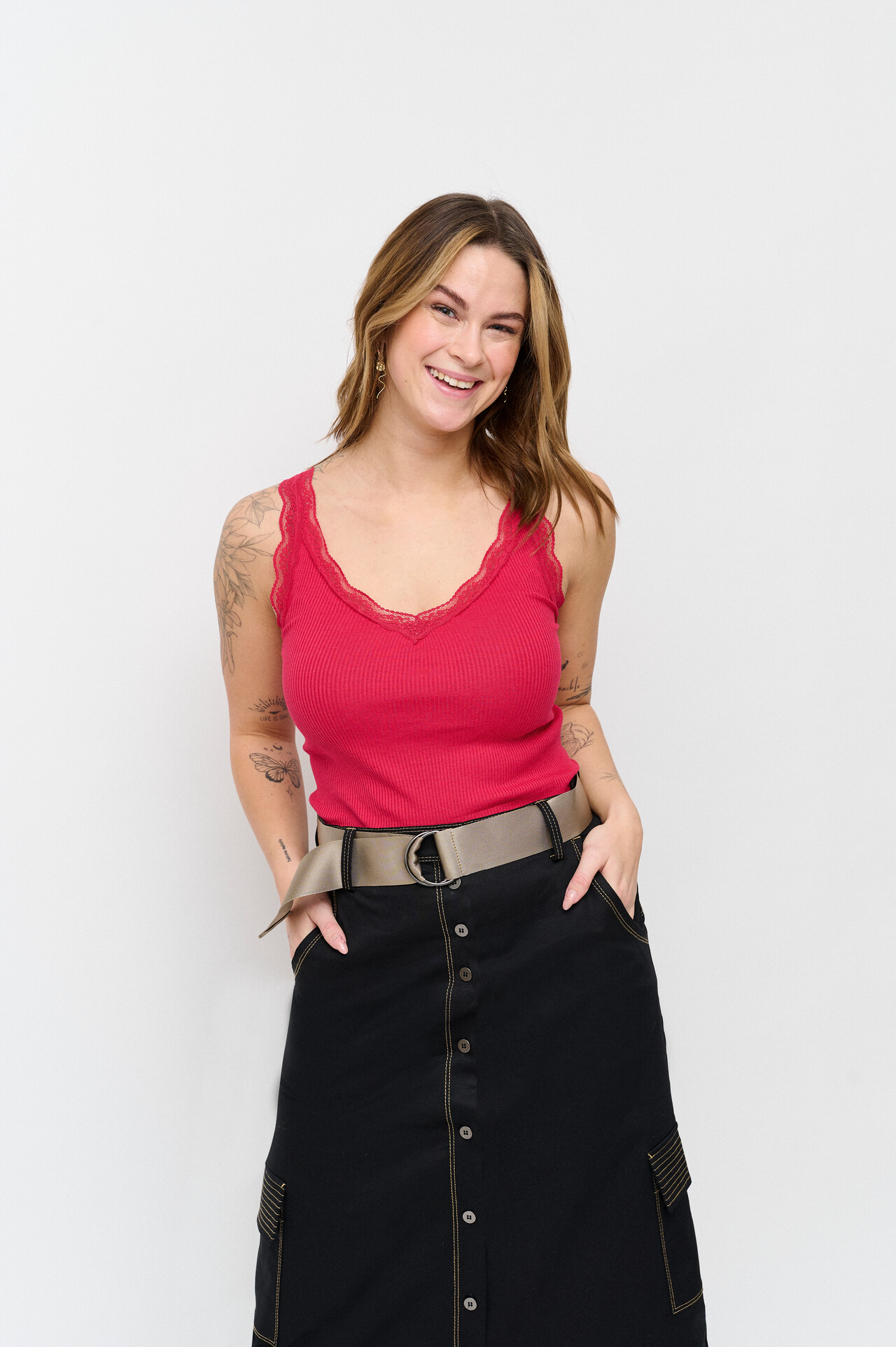 CRÉTON CRPatricia rib top (RASPBERRY L)