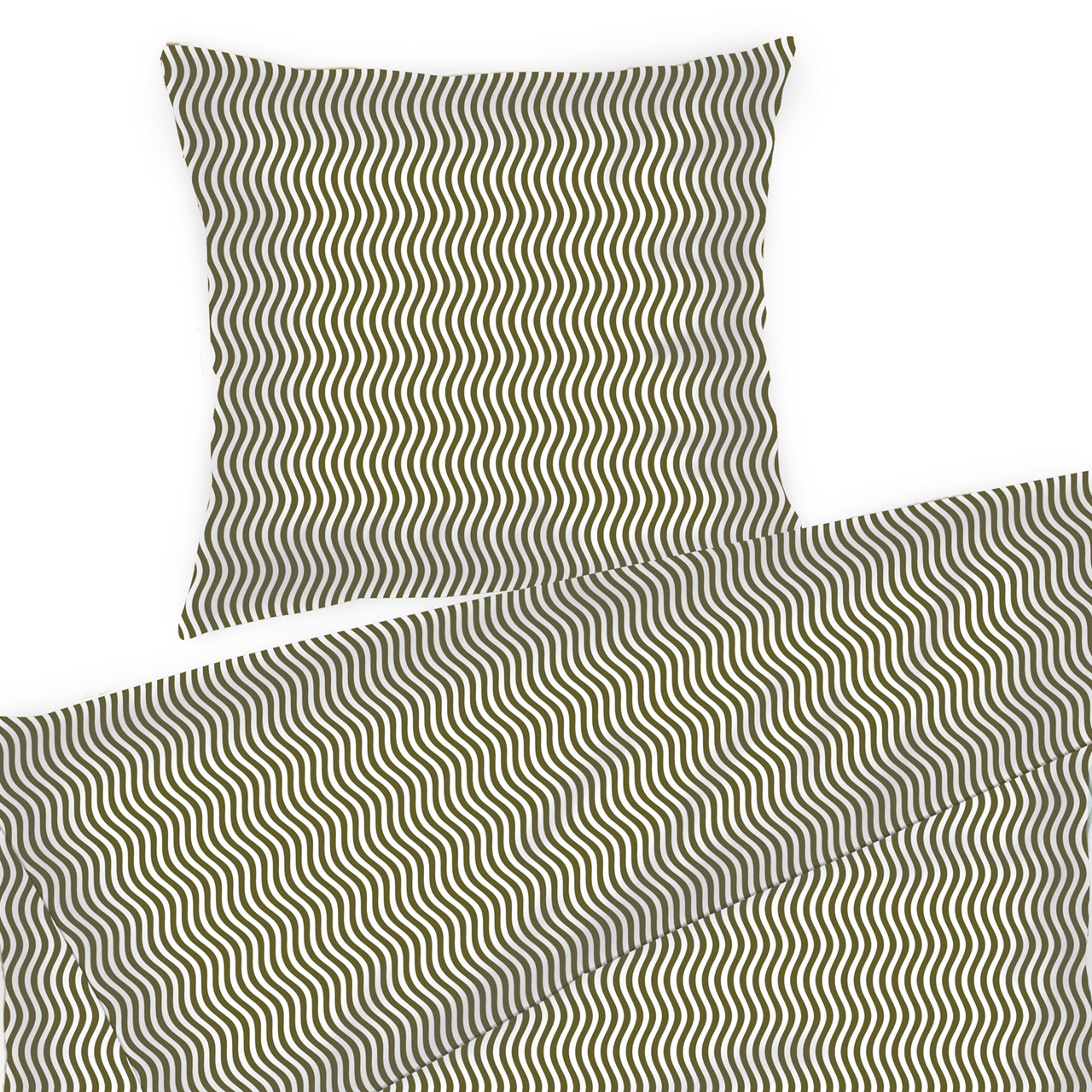 SINNERUP Waves sengetøj (KHAKI 140X220  (ekstra længde))
