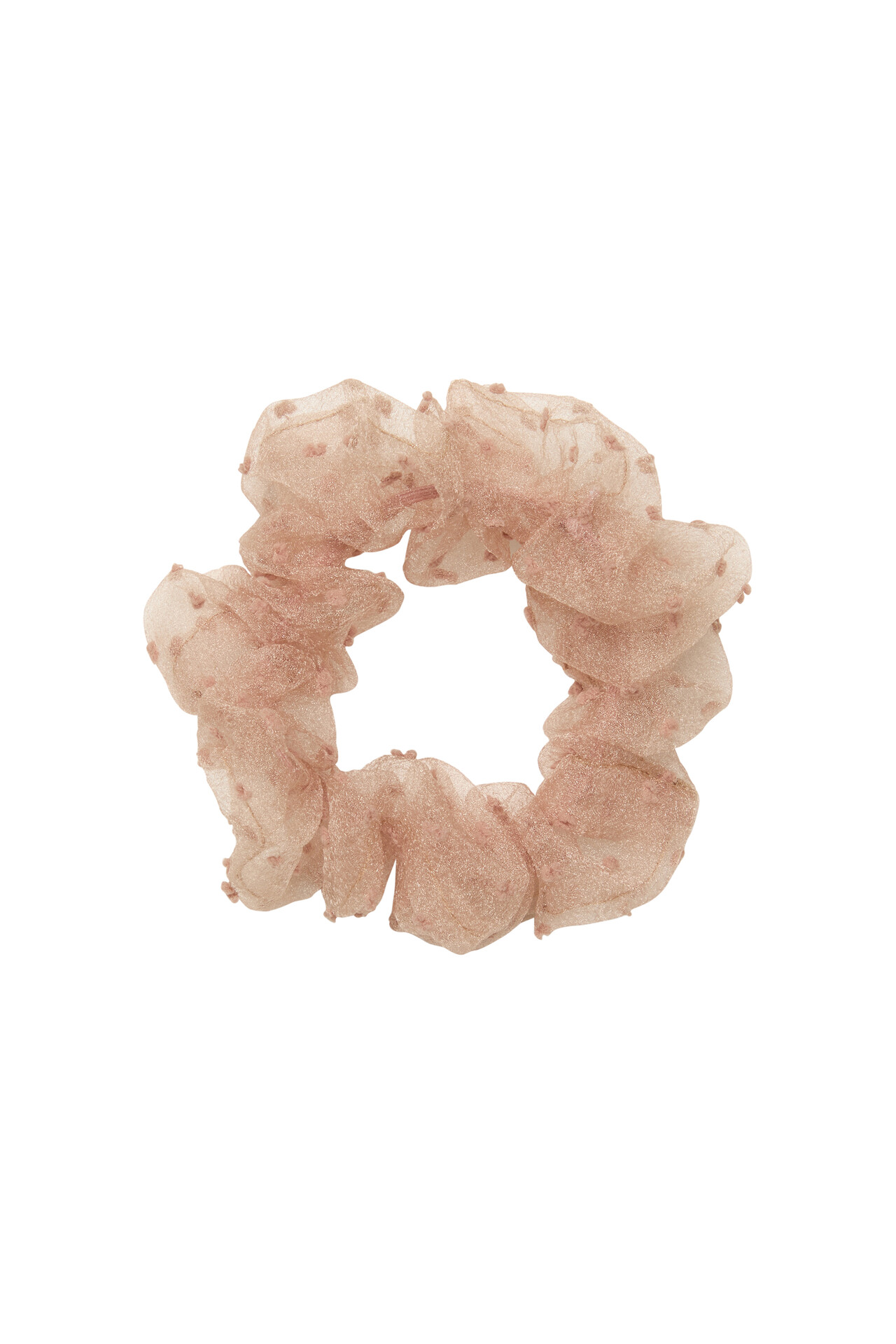 CRÉTON CRAScrunchie organza hårelastik (BEIGE ONESIZE)