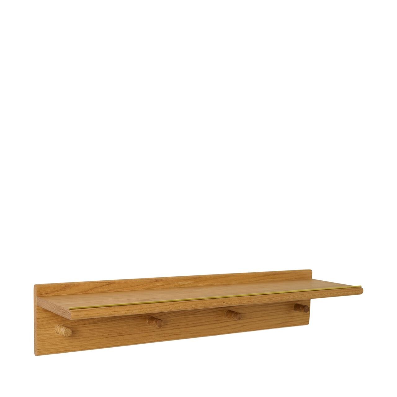 WOOD II multi hylde olieret L60 cm (BLACK W/OAK HOOKS ONESIZE)