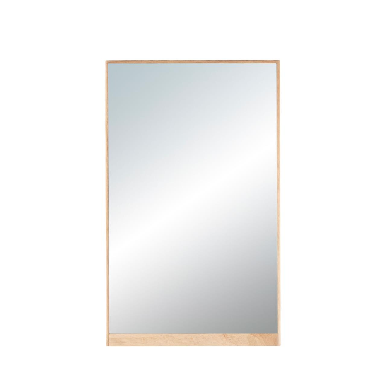 WOOD spejl hvidpigmenteret H90 cm (BLACK W/OAK HOOKS ONESIZE)