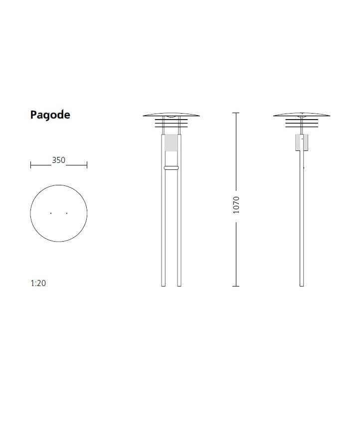 Seslef Pagode Led Pullert Sort Seslef