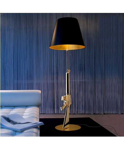 Flos Gun Lounge Gulvlampe Guld Flos