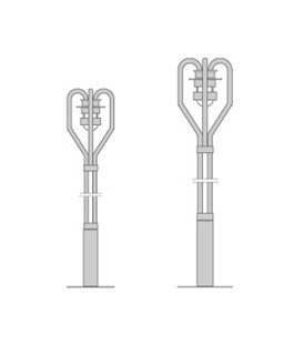 Kp-Fleur Udendørs Parklampe 2750+800Mm Kp-Lampen