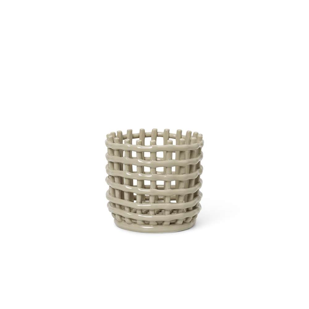 Ferm Living Ceramic Basket Small Cashmere