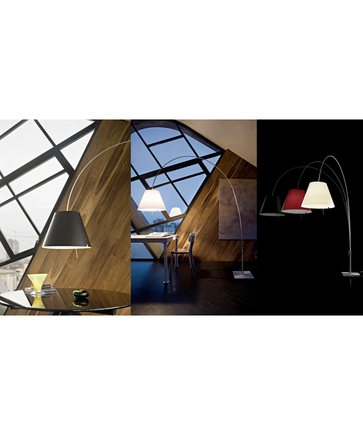 Lady Costanza Gulvlampe M/Afbryder Hvid/Alu Luceplan