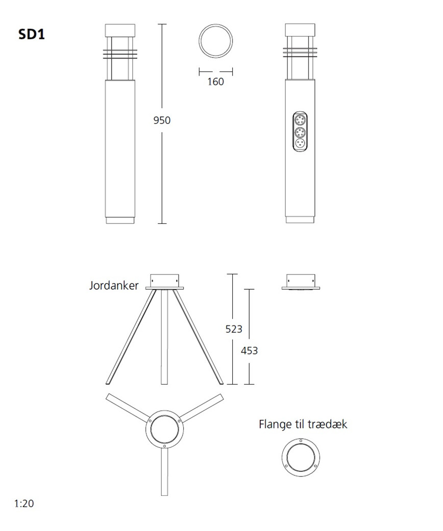 Seslef Sd1 Led Pullert Standard Galvaniseret Seslef