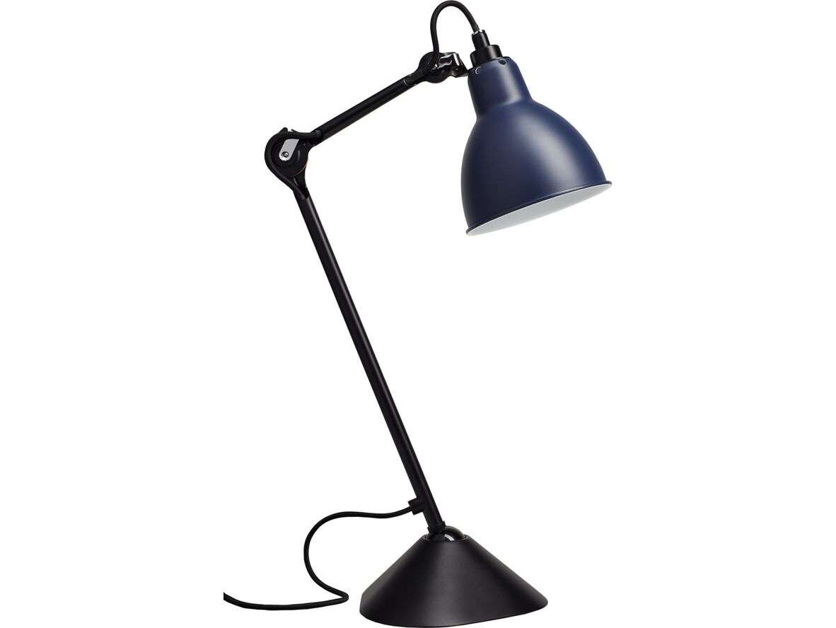 DCW – 205 Bordslampa Svart/Blå Lampe Gras