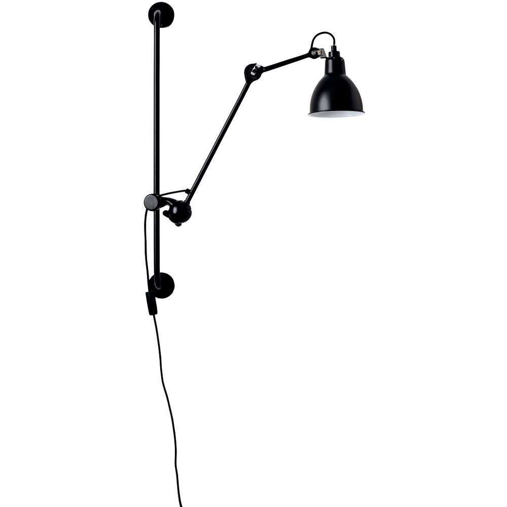 DCW – 210 Vägglampa Svart/Satin Lampe Gras
