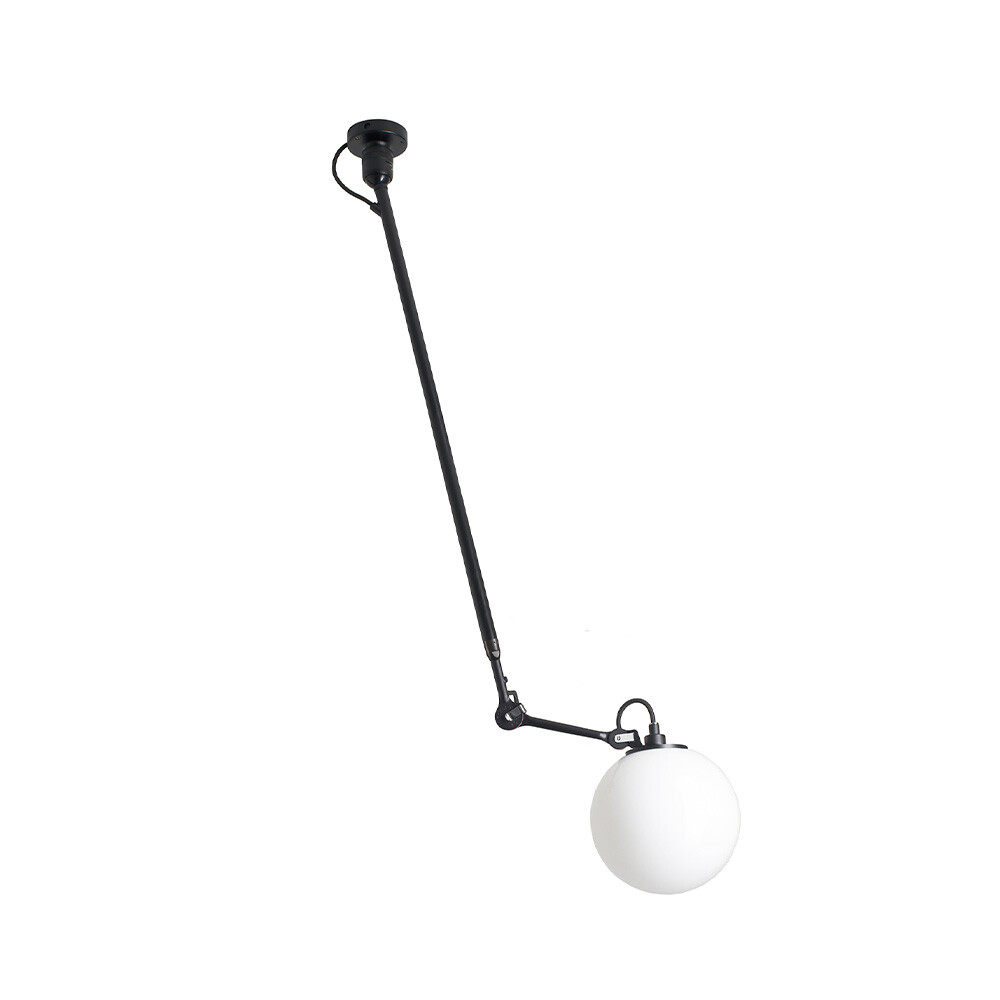 Lampe Gras – 302 L Plafond Ø250 Svart/Opal Glas Lampa Gras