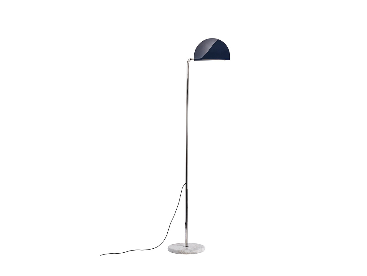 DCWéditions – Mezzaluna Golvlampa White Marble/Blue