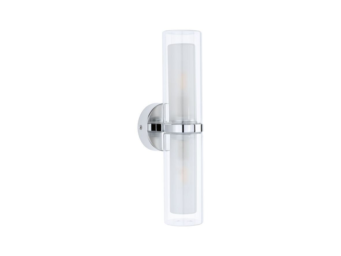 Paulmann – Luena 2 Vägglampa IP44 Dim. Krom/Clear Paulmann