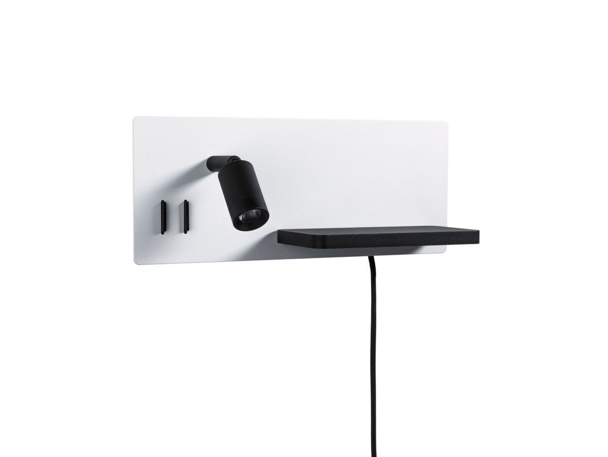 Paulmann – Serra LED Vägglampa USB C Dim. Left Side Matt White/Matt Black Paulmann