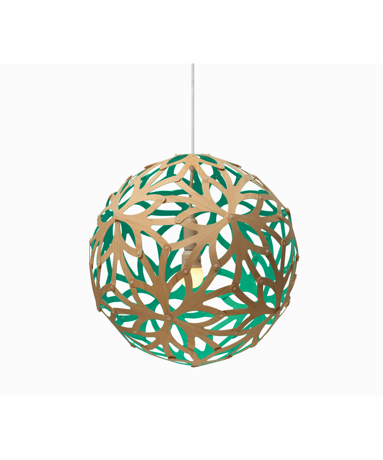Floral Aqua Taklampa - David Trubridge () Floral Aqua Taklampa - David Trubridge ()