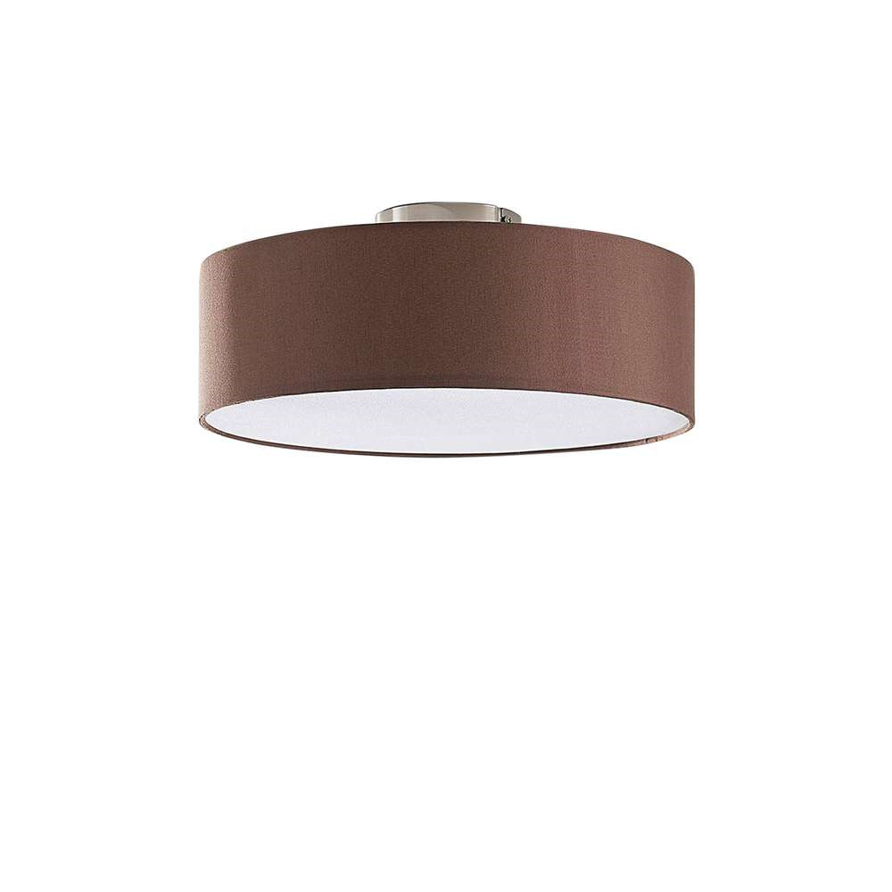 Lindby – Sebatin Plafond Ø40 Brown/White/Nickel